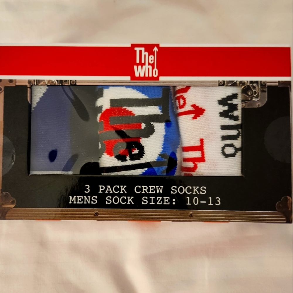 NWT Men's The Who 3 Pack Crew Socks